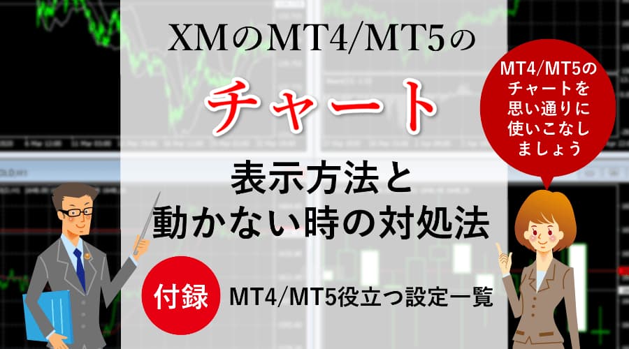 XMのMT4/MT5チャートの表示方法や動かない時の対処法