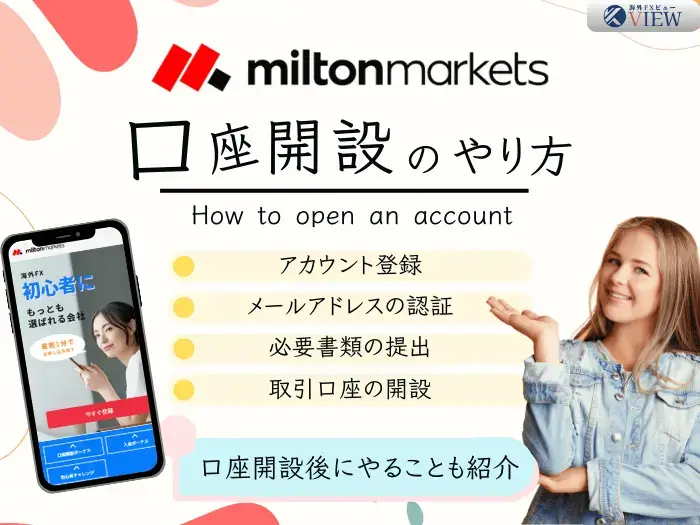 MiltonMarkets口座開設や本人確認の手順