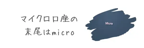 マイクロ口座のシンボルの末尾はmicro