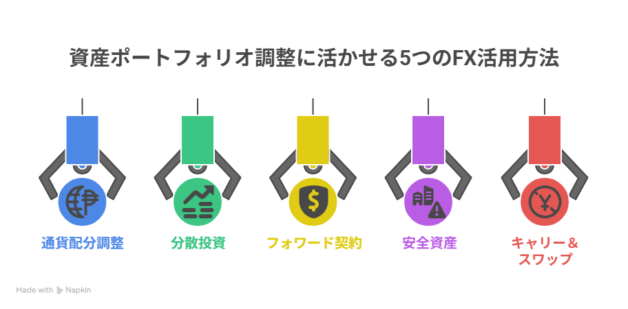 資産ポートフォリオ調整に活かせる５つのFX活用方法